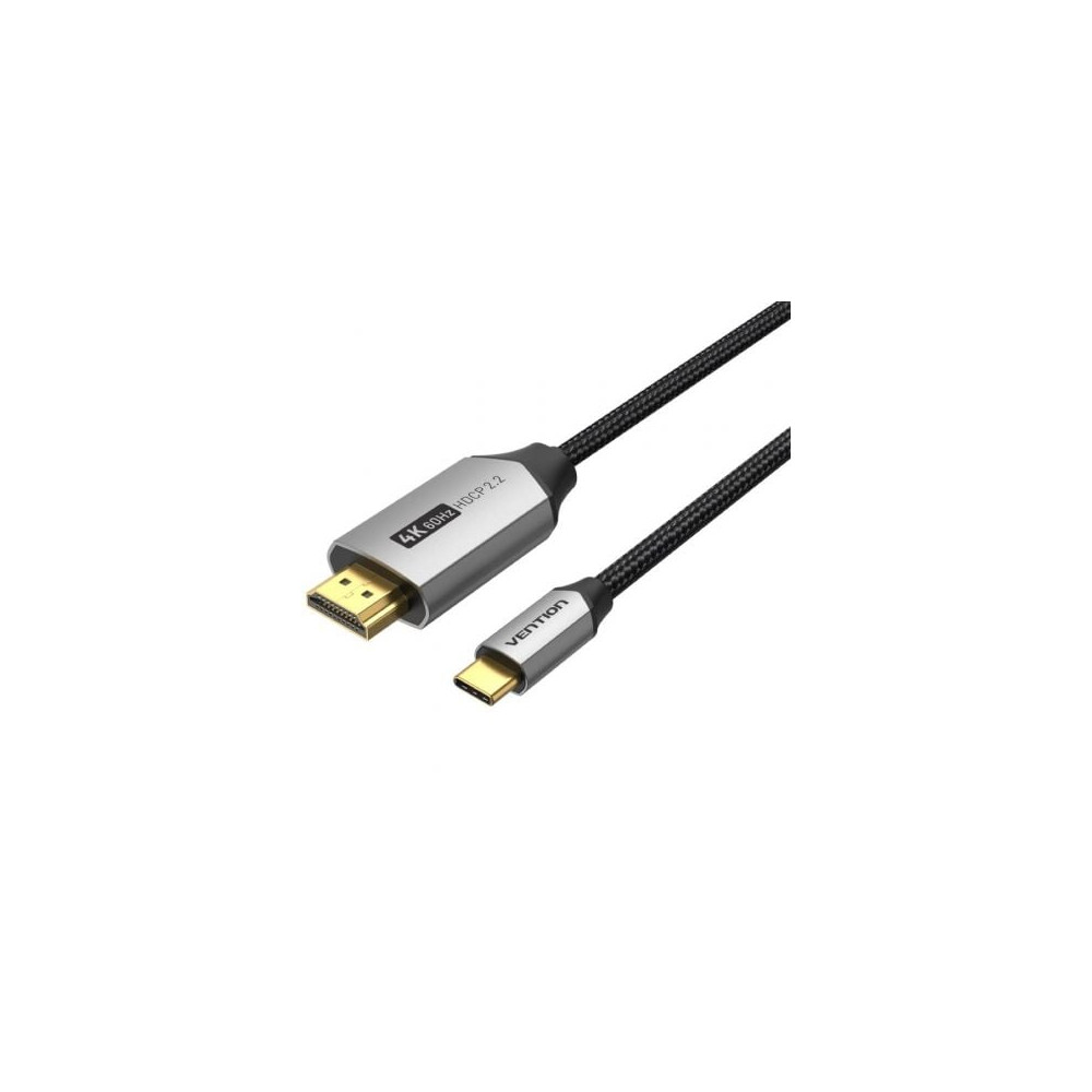Cable Conversor HDMI 2.0 4K Vention CRBBF/ USB Tipo-C Macho - HDMI Macho/ 1m/ Negro | HDMI