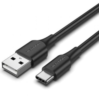 Cable USB 2.0 Tipo-C Vention CTHBD/ USB Tipo-C Macho - USB Macho/ 480Mbps/ 50cm/ Negro | USB
