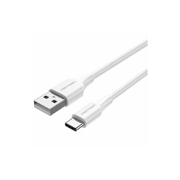 Cable USB 2.0 Tipo-C Vention CTHWF/ USB Tipo-C Macho - USB Macho/ 480Mbps/ 1m/ Blanco | USB