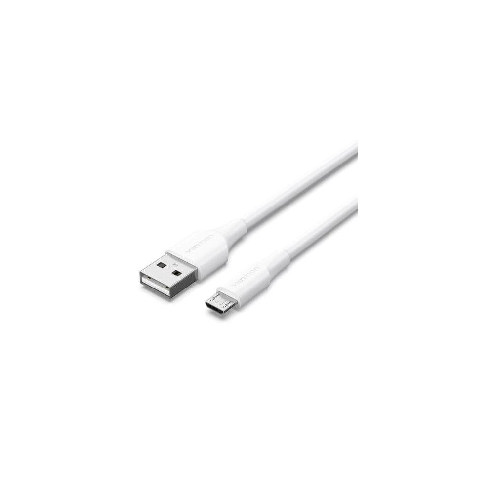 Cable USB 2.0 Vention CTIWG/ USB Macho - MicroUSB Macho/ Hasta 60W/ 480Mbps/ 1.5m/ Blanco | USB