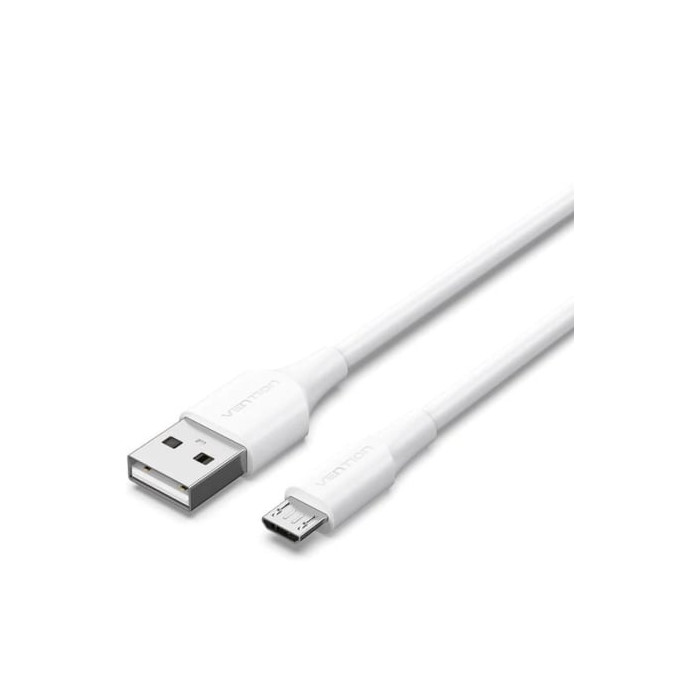 Cable USB 2.0 Vention CTIWH/ USB Macho - MicroUSB Macho/ 480Mbps/ 2m/ Blanco | USB