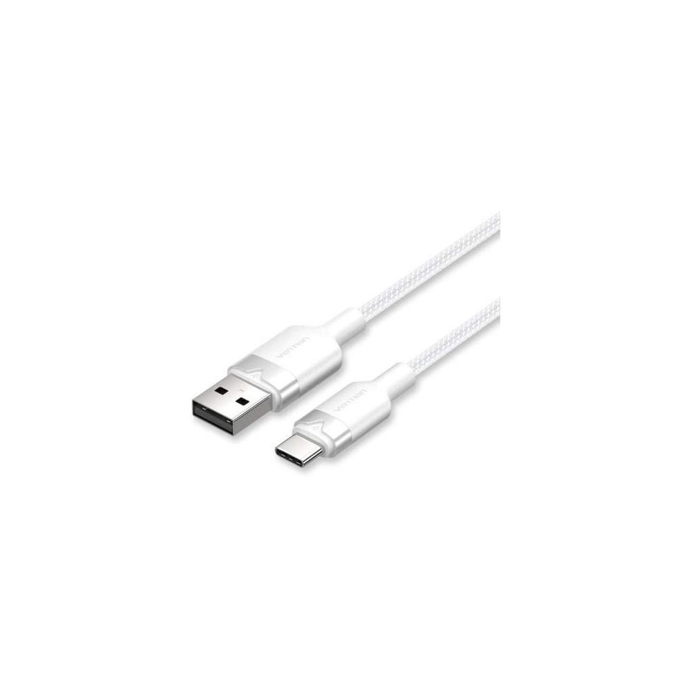 Cable USB 2.0 Tipo-C Vention CTNWF/ USB Tipo-C Macho - USB Macho/ Hasta 60W/ 480Mbps/ 1m/ Blanco | USB