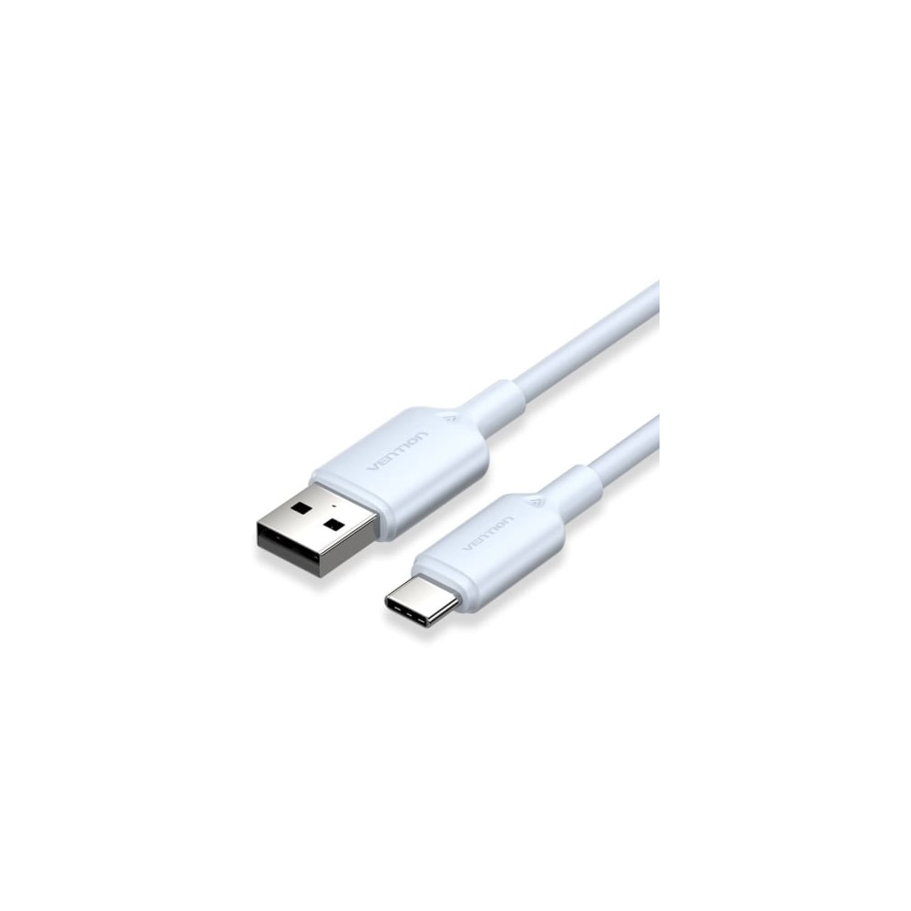 Cable USB 2.0 Tipo-C Vention CTQLF/ USB Tipo-C Macho - USB Macho/ Hasta 60W/ 480Mbps/ 1m/ Azul | USB