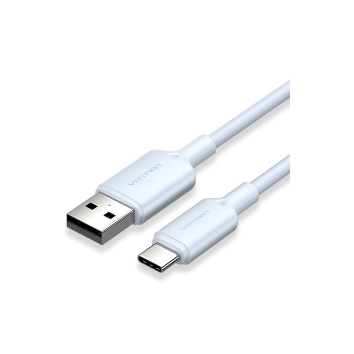 Cable USB 2.0 Tipo-C Vention CTQLF/ USB Tipo-C Macho - USB Macho/ Hasta 60W/ 480Mbps/ 1m/ Azul | USB
