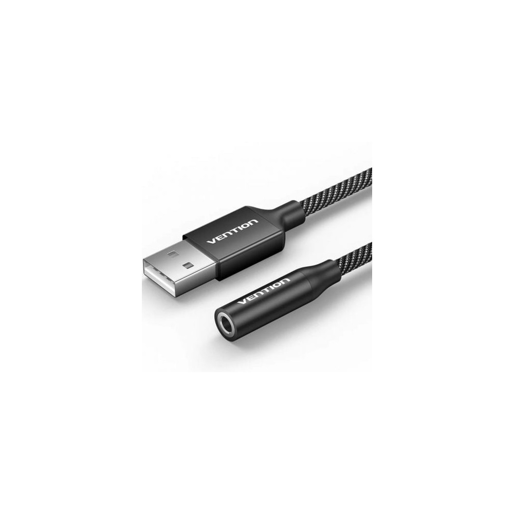 Conversor Vention CVEBC/ Jack 3.5 Hembra - USB Macho/ 1m/ Gris | Audio
