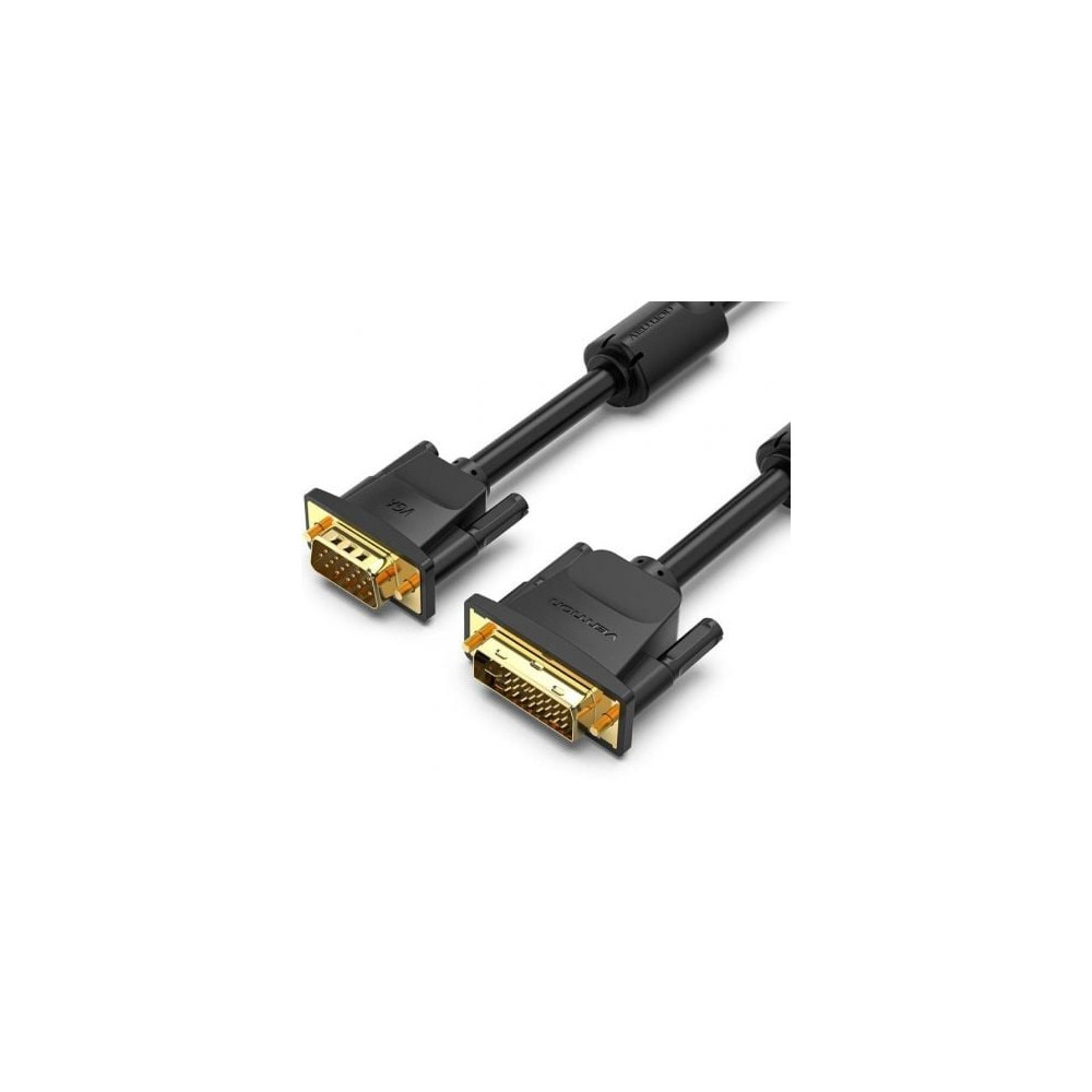 Cable Conversor Vention EACBH/ DVI-I Macho - VGA Macho/ 2m/ Negro | VGA/DVI/DisplayPort
