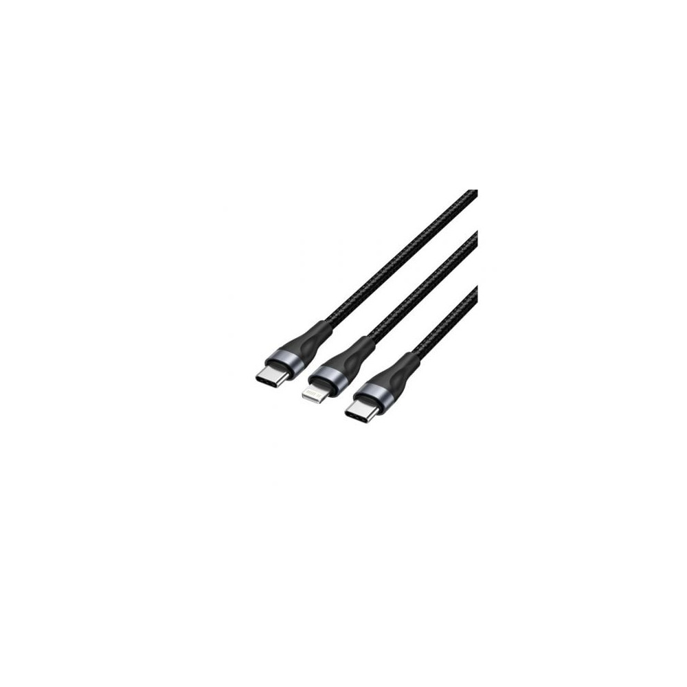 Cable USB Tipo-C Vention H17BAV/ USB Tipo-C Macho - Lightning Macho/ USB Tipo-C Macho/ 60W/ 480Mbps/ 1.2m/ Negro | USB-C