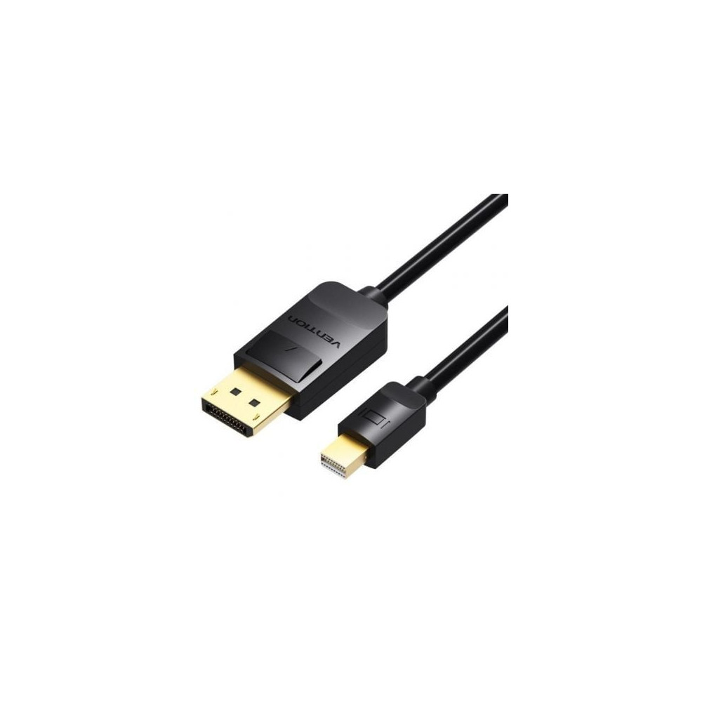 Cable DisplayPort Vention HAABI/ Mini DisplayPort Macho - DisplayPort Macho/ 3m/ Negro | VGA/DVI/DisplayPort