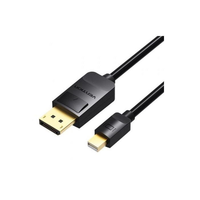 Cable DisplayPort Vention HAABI/ Mini DisplayPort Macho - DisplayPort Macho/ 3m/ Negro | VGA/DVI/DisplayPort