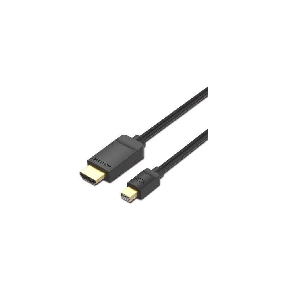 Cable Conversor Vention HABBG/ Mini DisplayPort Macho - HDMI Macho/ 1.5m/ Negro | VGA/DVI/DisplayPort