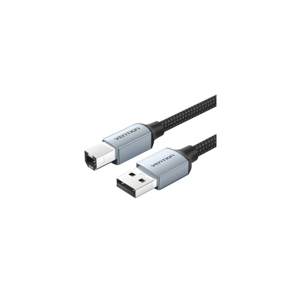 Cable USB 2.0 Impresora Vention CTTHL/ USB Tipo-B Macho - USB Macho/ 480Mbps/ 10m/ Gris | USB