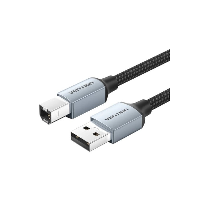 Cable USB 2.0 Impresora Vention CTTHL/ USB Tipo-B Macho - USB Macho/ 480Mbps/ 10m/ Gris | USB