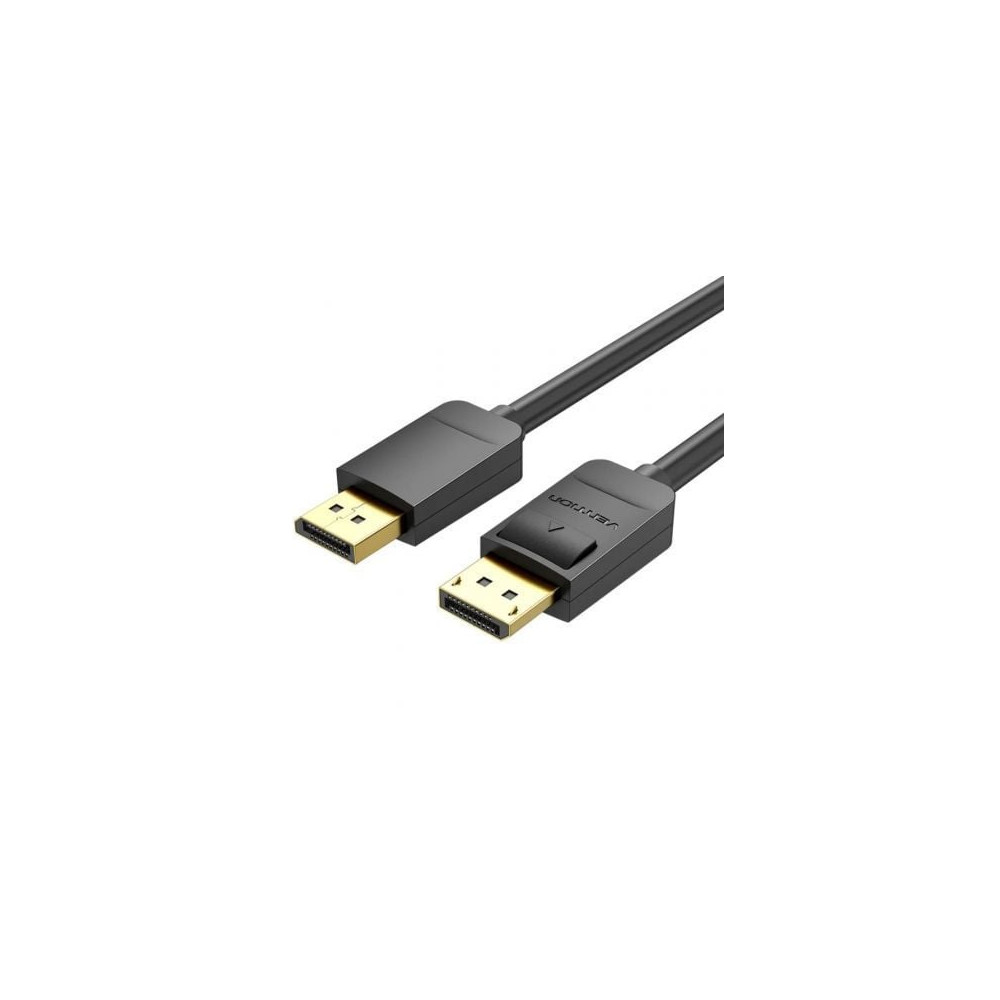 Cable Displayport 1.2 4K Vention HACBJ/ Displayport Macho - Displayport Macho/ 5m/ Negro | VGA/DVI/DisplayPort