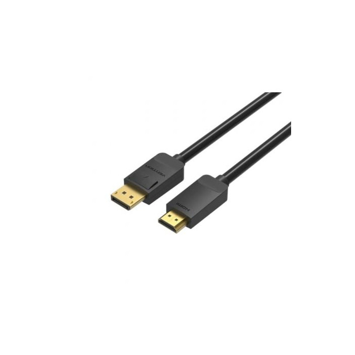 Cable Conversor Vention HADBH/ Displayport Macho - HDMI Macho/ 2m/ Negro | HDMI