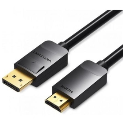 Cable Conversor Vention HADBI/ DisplayPort Macho - HDMI Macho/ 3m/ Negro | HDMI