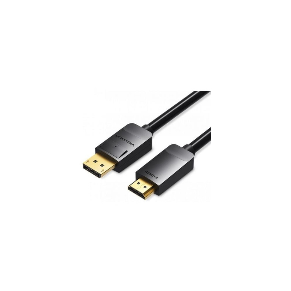 Cable Conversor Vention HADBI/ DisplayPort Macho - HDMI Macho/ 3m/ Negro | HDMI