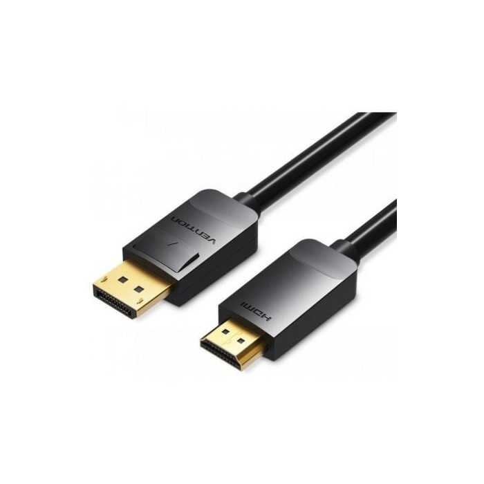 Cable Conversor Vention HADBI/ DisplayPort Macho - HDMI Macho/ 3m/ Negro | HDMI