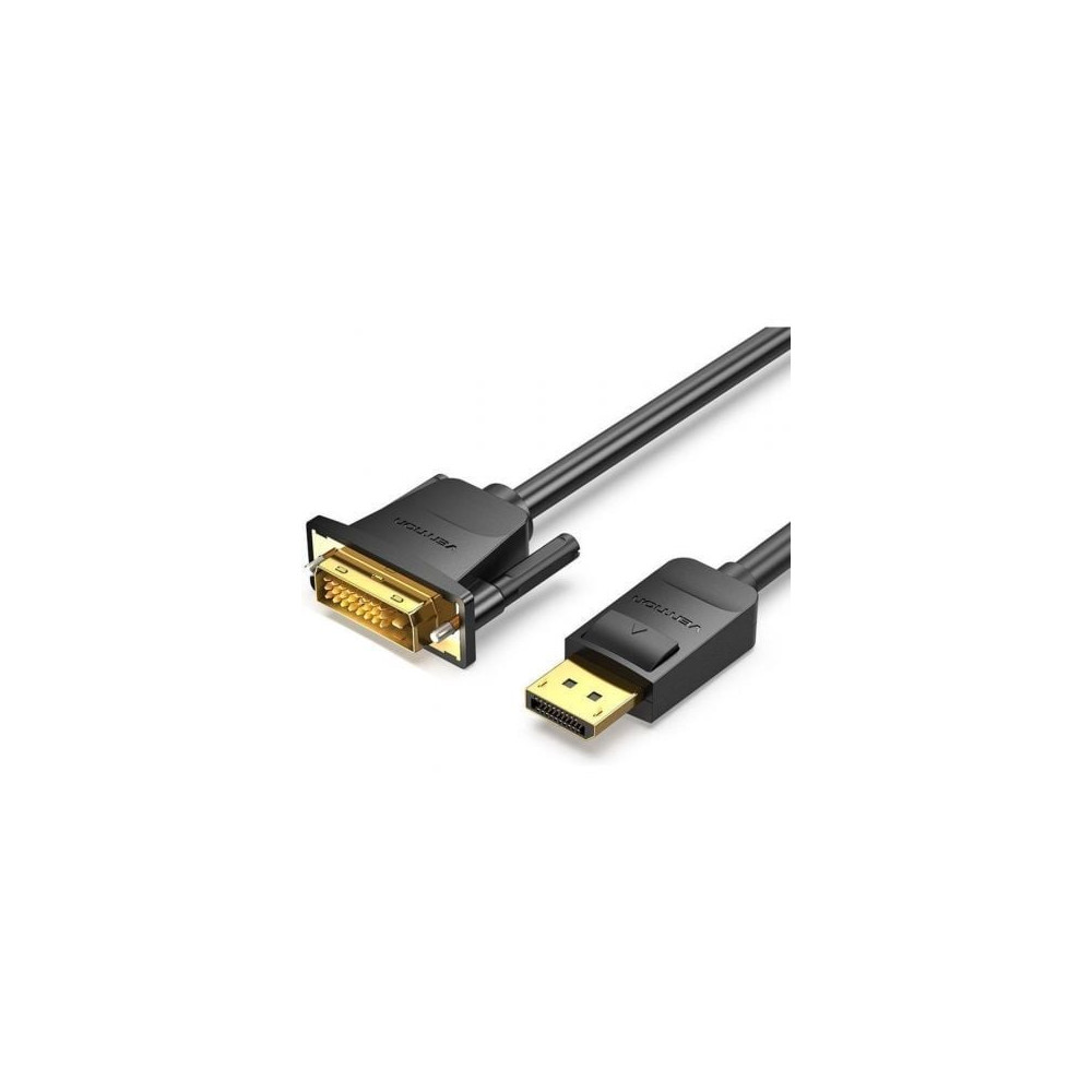Cable Conversor Vention HAFBH/ DisplayPort Macho - DVI Macho/ 2m/ Negro | VGA/DVI/DisplayPort