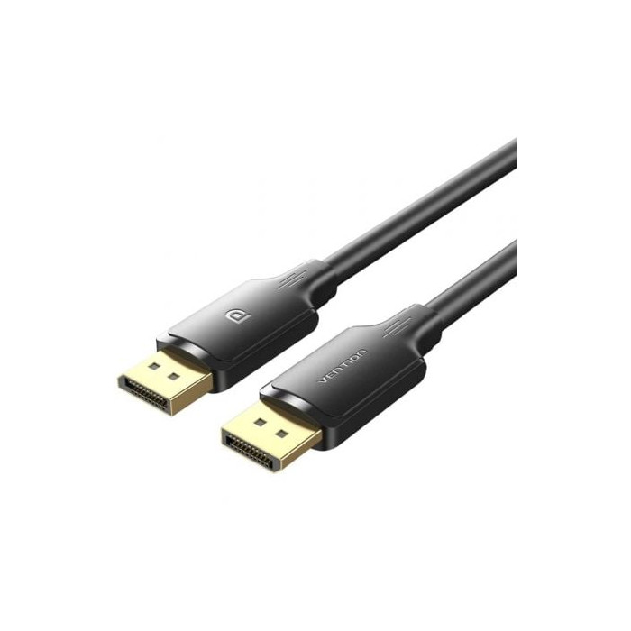Cable DisplayPort Vention HAKBF/ DisplayPort Macho - DisplayPort 4K Macho/ 1m/ Negro | VGA/DVI/DisplayPort