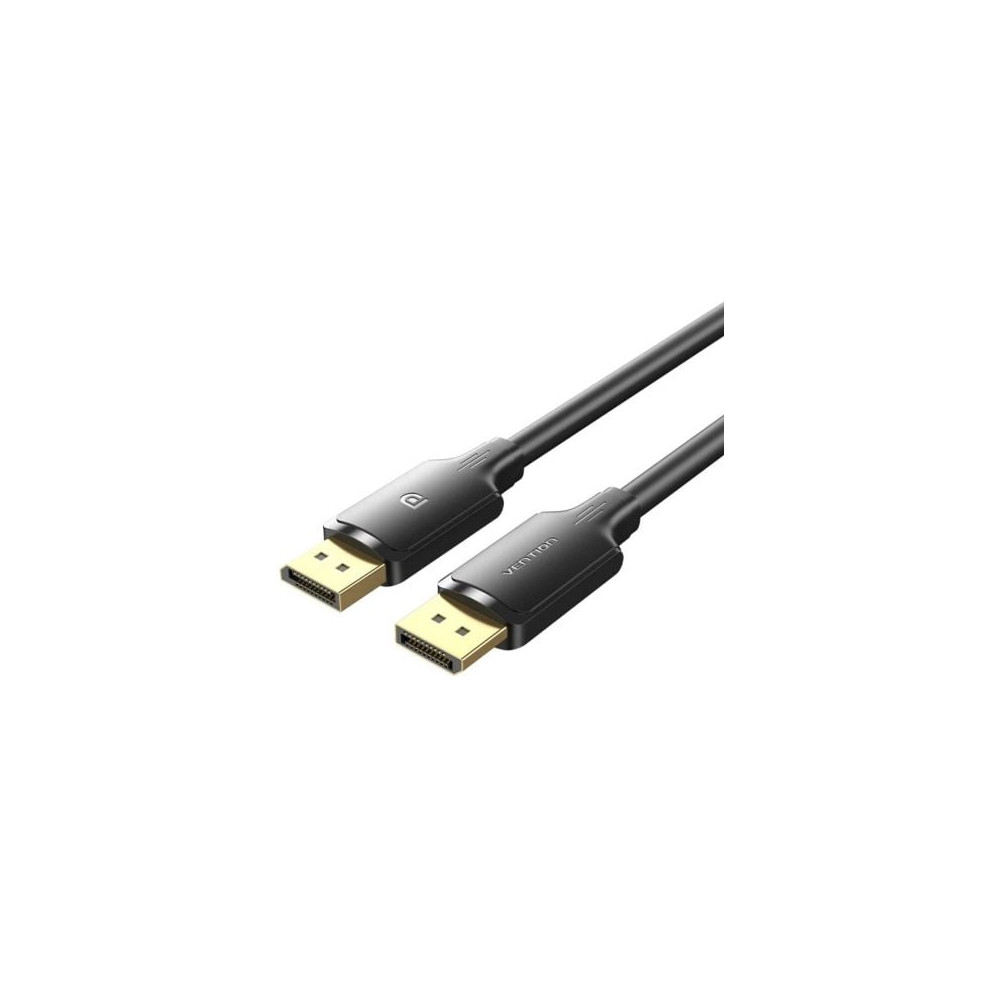 Cable DisplayPort 1.2 4K Vention HAKBL/ DisplayPort Macho - DisplayPort Macho/ 10m/ Negro | VGA/DVI/DisplayPort