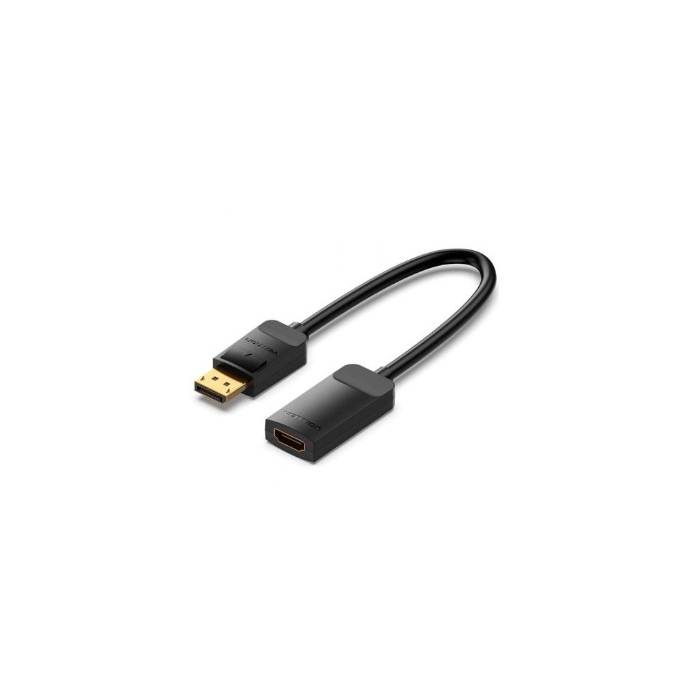 Cable Conversor Vention HBZBB/ DisplayPort Macho - HDMI 4K Hembra/ 15cm/ Negro | HDMI