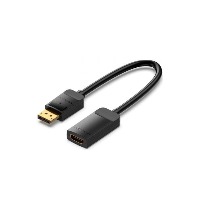 Cable Conversor Vention HBZBB/ DisplayPort Macho - HDMI 4K Hembra/ 15cm/ Negro | HDMI