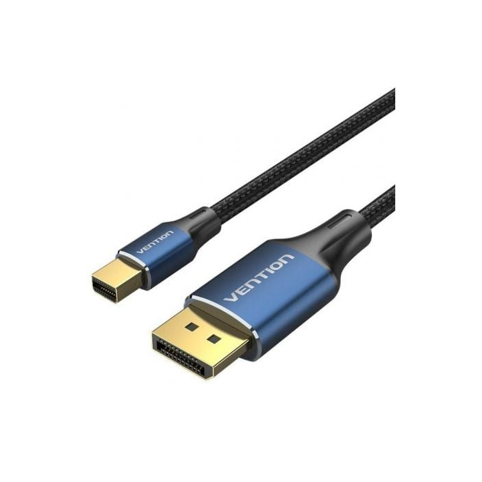 Cable Mini DisplayPort 1.4 8K Vention HCFLG/ DisplayPort Macho - Mini DisplayPort Macho/ 1.5m/ Negro y Azul | VGA/DVI/DisplayPor