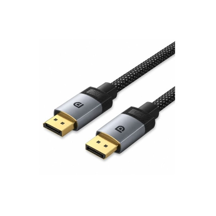 Cable DisplayPort 2.1 16K Vention HGBHI/ DisplayPort Macho - DisplayPort Macho/ 3m/ Gris | VGA/DVI/DisplayPort