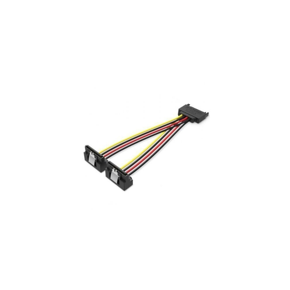Cable Alimentación Vention KDBBB/ SATA Macho - 2x SATA Hembra/ 15cm/ Negro | Alimentación y Datos