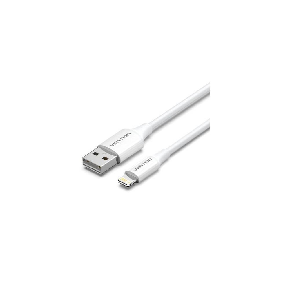 Cable USB 2.0 Lightning Vention LAIWF/ USB Macho - Lightning Macho/ 480Mbps/ 1m/ Blanco | Lightning