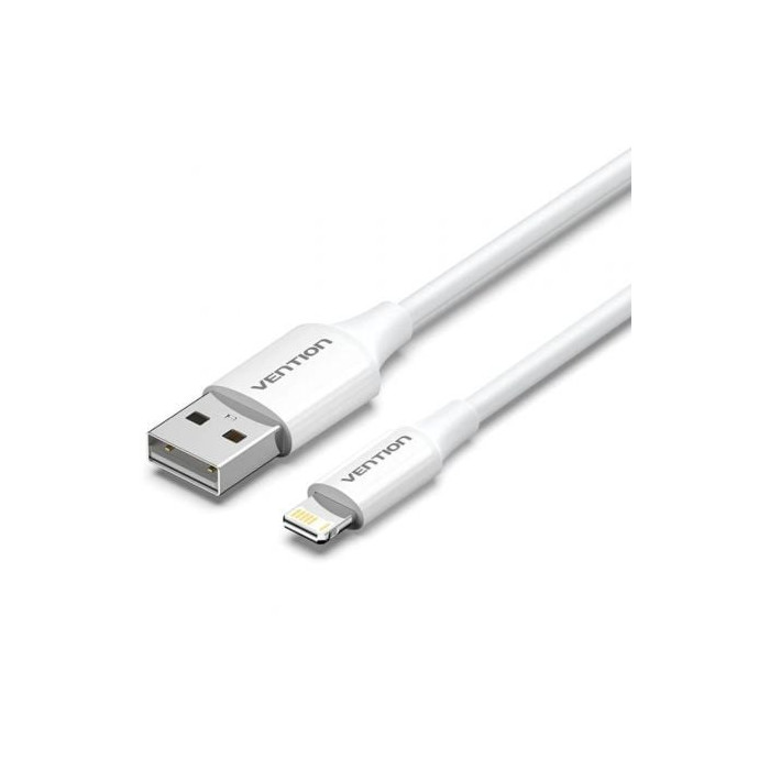 Cable USB 2.0 Lightning Vention LAIWF/ USB Macho - Lightning Macho/ 480Mbps/ 1m/ Blanco | Lightning
