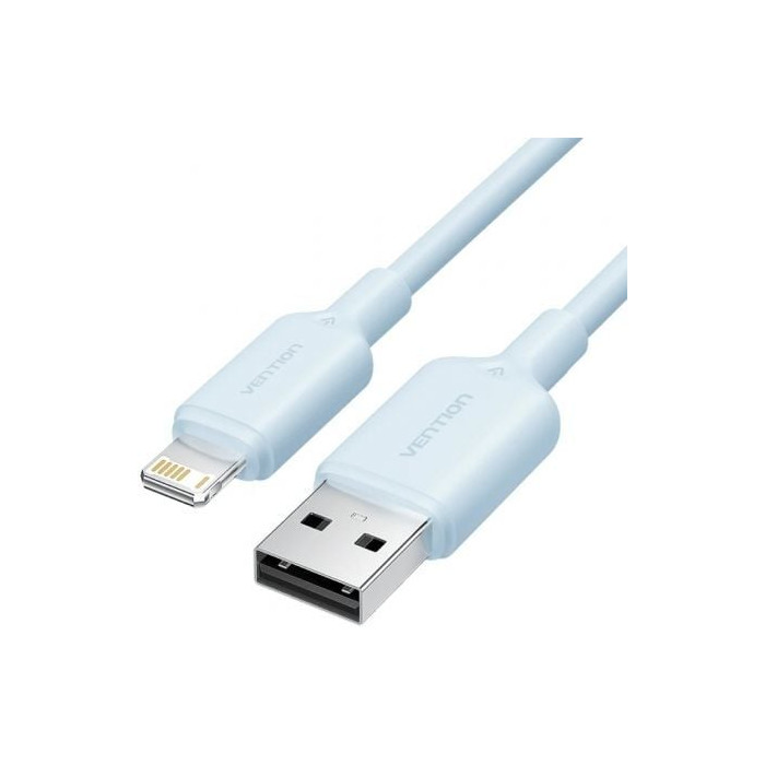 Cable USB 2.0 Lightning Vention LAMSF/ USB Macho - Lightning Macho/ 480Mbps/ 1m/ Azul | Lightning