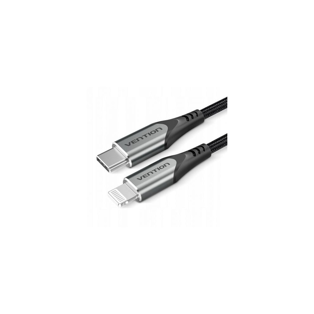 Cable USB 2.0 Tipo-C Lightning Vention TACHF/ USB Tipo-C Macho - Lightning Macho/ 480Mbps/ 1m/ Gris | Lightning
