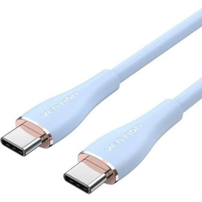 Cable USB 2.0 Tipo-C Vention TAWSG/ USB Tipo-C Macho - USB Tipo-C Macho/ Hasta 100W/ 480Mbps/ 1.5m/ Azul | USB-C