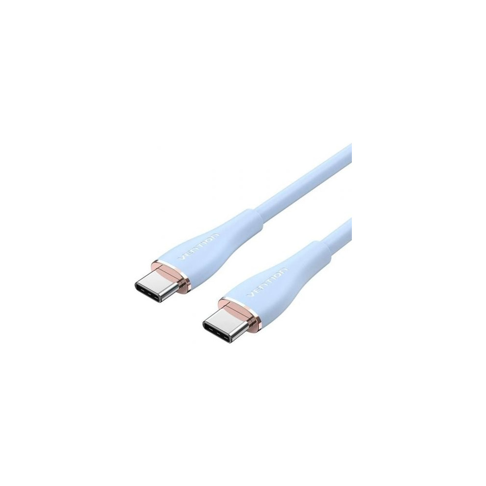 Cable USB 2.0 Tipo-C Vention TAWSG/ USB Tipo-C Macho - USB Tipo-C Macho/ Hasta 100W/ 480Mbps/ 1.5m/ Azul | USB-C