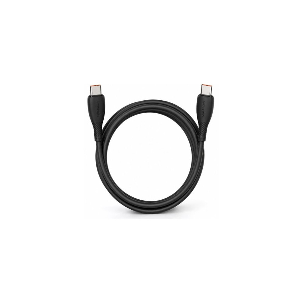 Cable USB 2.0 Tipo-C Vention TRWBH/ USB Tipo-C Macho - USB Tipo-C Macho/ Hasta 100W/ 480Mbps/ 2m/ Negro | USB-C