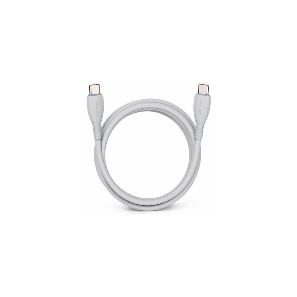 Cable USB 2.0 Tipo-C Vention TRWHH/ USB Tipo-C Macho - USB Tipo-C Macho/ Hasta 100W/ 480Mbps/ 2m/ Gris | USB-C