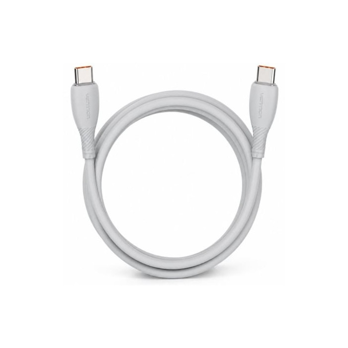 Cable USB 2.0 Tipo-C Vention TRWHH/ USB Tipo-C Macho - USB Tipo-C Macho/ Hasta 100W/ 480Mbps/ 2m/ Gris | USB-C