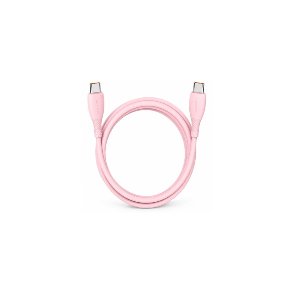 Cable USB 2.0 Tipo-C Vention TRWPH/ USB Tipo-C Macho - USB Tipo-C Macho/ Hasta 100W/ 480Mbps/ 2m/ Rosa | USB-C