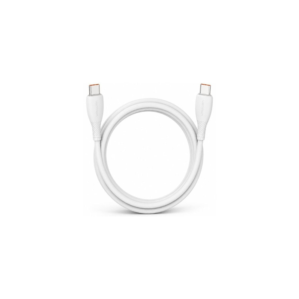 Cable USB 2.0 Tipo-C Vention TRWWH/ USB Tipo-C Macho - USB Tipo-C Macho/ Hasta 100W/ 480Mbps/ 2m/ Blanco | USB-C