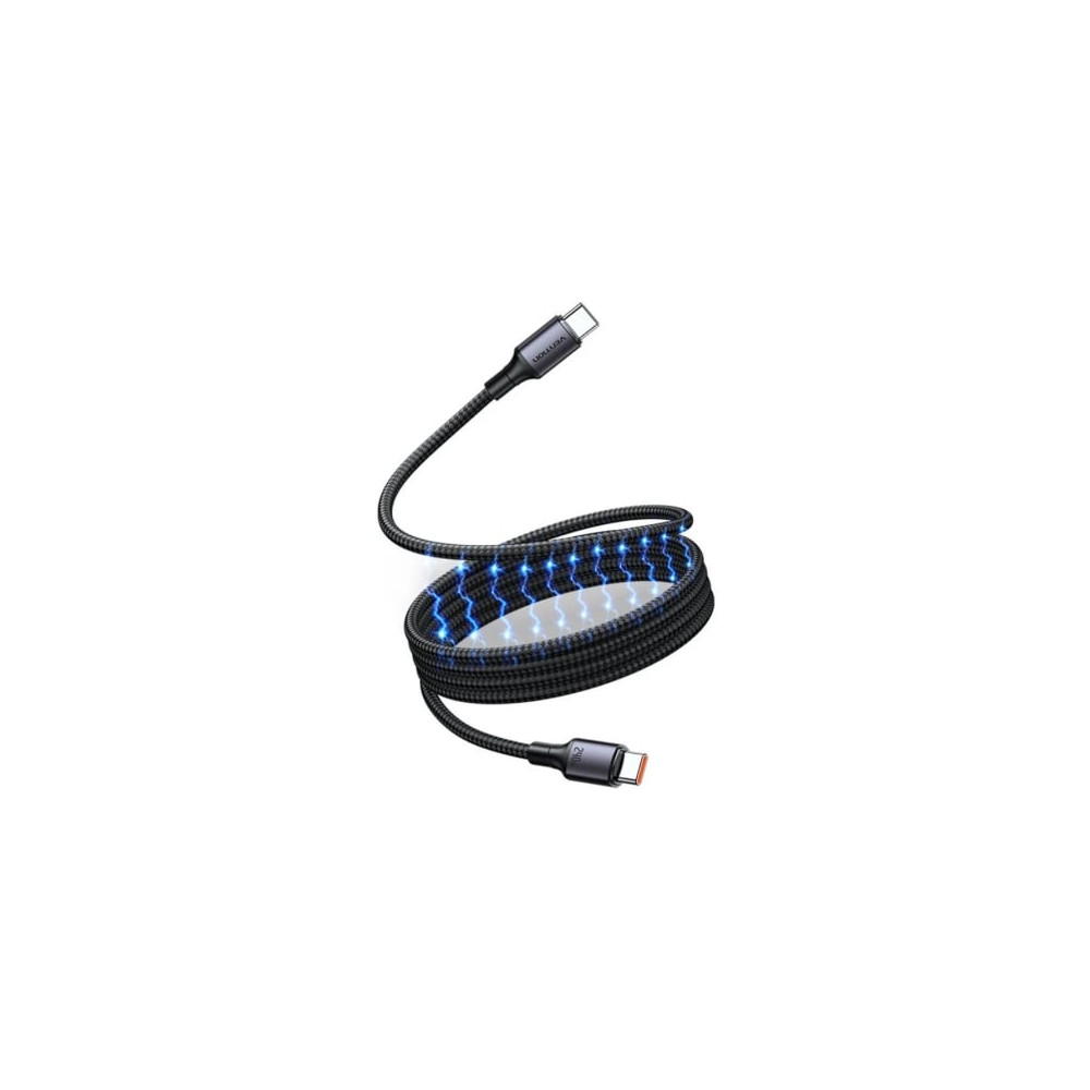 Cable Magnético USB 2.0 Tipo-C 5A Vention TSABF/ USB Tipo-C Macho - USB Tipo-C Macho/ Hasta 240W/ 480Mbps/ 1m/ Negro | USB-C