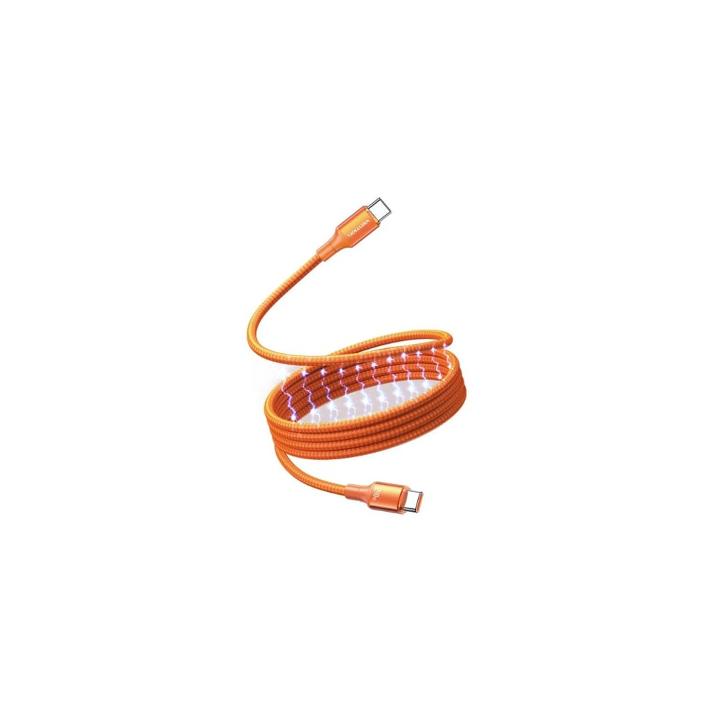 Cable Magnético USB 2.0 Tipo-C 5A Vention TSAOG/ USB Tipo-C Macho - USB Tipo-C Macho/ Hasta 240W/ 480Mbps/ 1.5m/ Naranja | USB-C