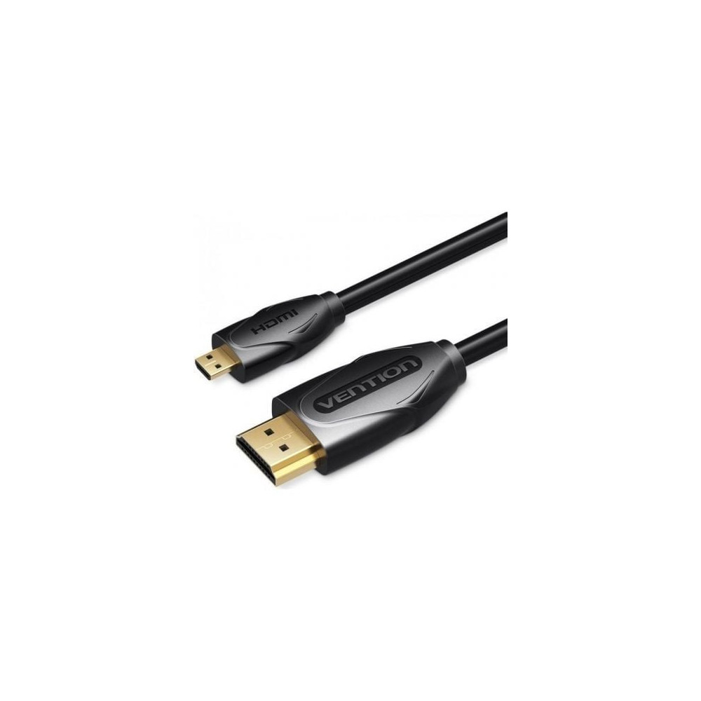 Cable HDMI Vention VAA-D03-B150/ HDMI Macho - Micro HDMI Macho/ 1.5m/ Negro | HDMI