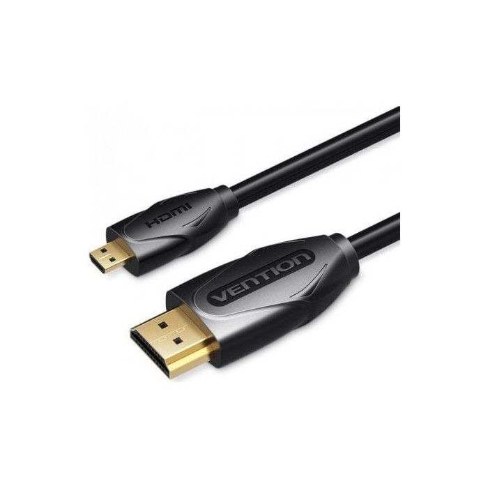 Cable HDMI Vention VAA-D03-B300/ HDMI Macho - Micro HDMI Macho/ 3m/ Negro | HDMI