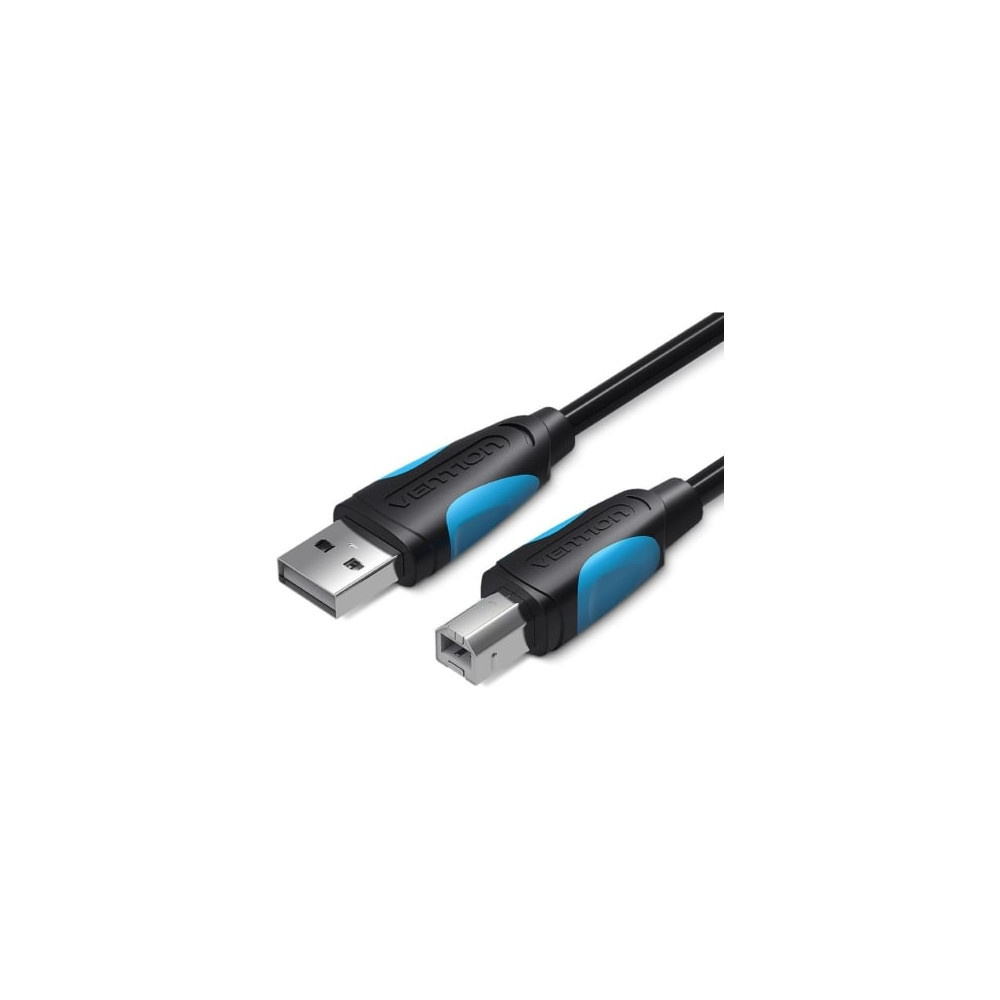 Cable USB 2.0 Impresora Vention VAS-A16-B100/ USB Tipo-B Macho - USB Macho/ 480Mbps/ 1m/ Negro | USB