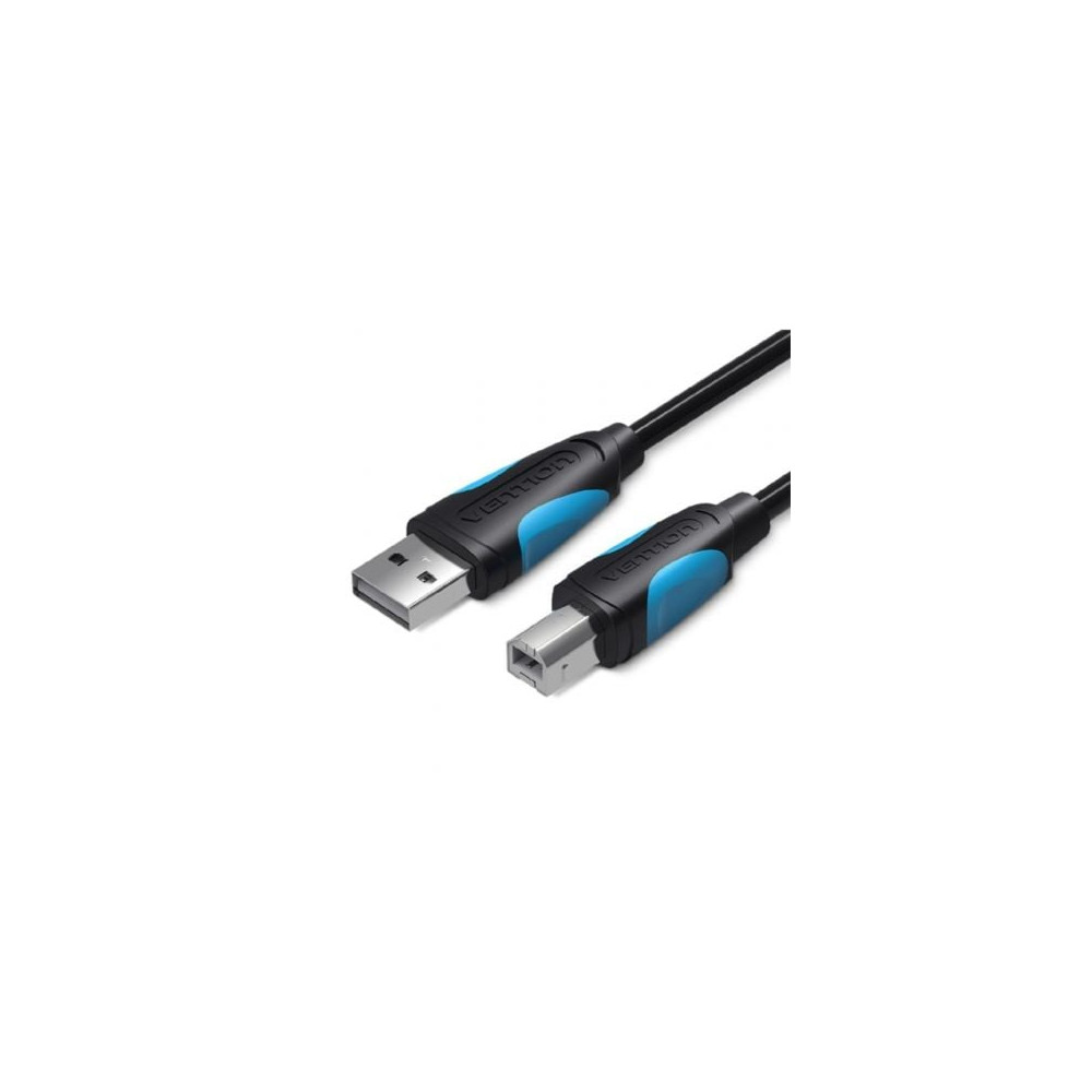 Cable USB 2.0 Impresora Vention VAS-A16-B150/ USB Tipo-B Macho - USB Macho/ 480Mbps/ 1.5m/ Negro | USB