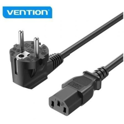 Cable de Alimentación Vention ZCJBAC/ IEC C13 Hembra - CEE7 Macho/ 1.8m/ Negro | Alimentación y Datos
