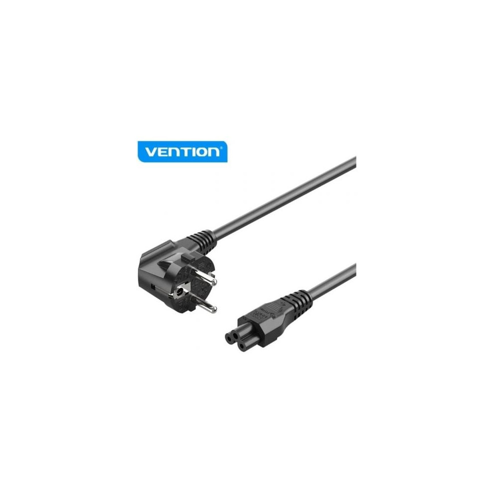 Cable de Alimentación Vention ZCKBAC/ IEC C5 Hembra - CEE7 Macho/ 1.8m/ Negro | Alimentación y Datos