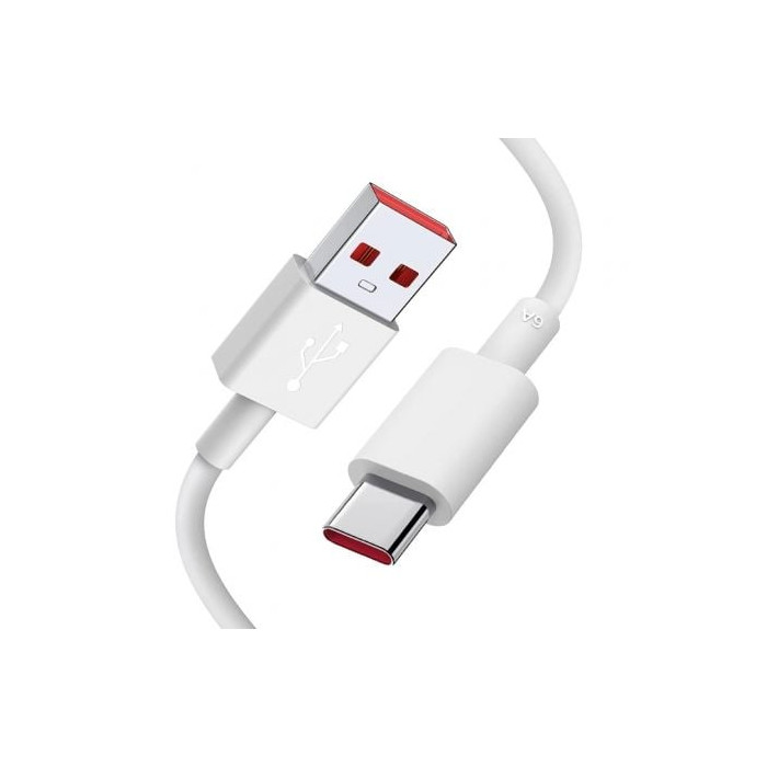 Cable USB Xiaomi 6A Type-A to Type-C/ USB Macho - USB Tipo-C Macho/ 1m/ Blanco | USB