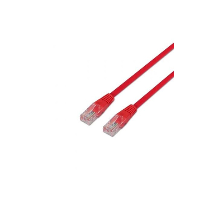 Cable de Red RJ45 UTP Aisens A133-0187 Cat.5e/ 50cm/ Rojo | Hasta 1 m